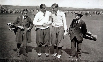 Vždy elegantní: Walter Hagen (vlevo), vpravo budoucí britský šampión Henry Cotton.