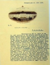 Ukázka z dopisu, kterým se ředitel Radium Palace Hotelu v Jáchymově v roce 1929 dotazuje, zda by mu někdo z Golf Clubu Praha mohl pomoci se stavbou hřiště.