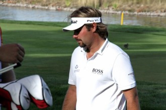 Francouzský hráč Victor Dubuisson, člen rydercupového týmu 2014