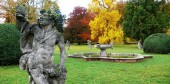 Park u zámku Valeč, socha boha Dionýsa, dílo M. B. Brauna
